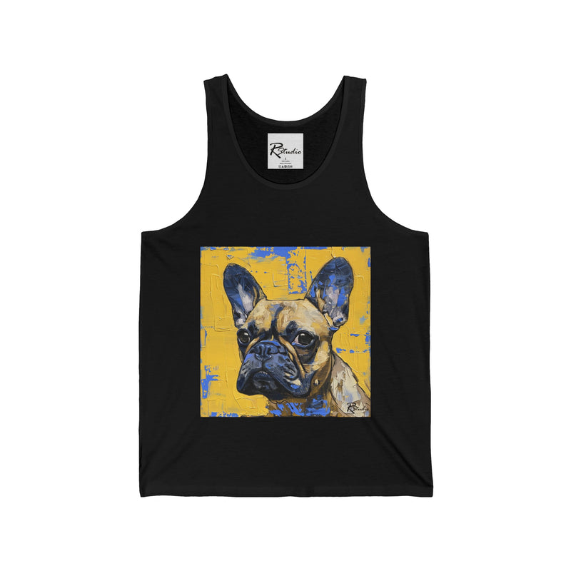 French Bulldog Fine Art Unisex Jersey Tank Top - Stylish & Comfortable