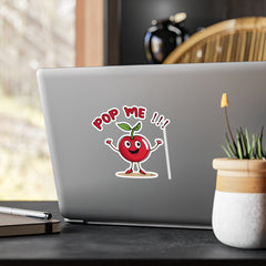 Naughty Nibbles Funny Adult Humor Cherry Vinyl Kiss-Cut Decals - Durable & Removable