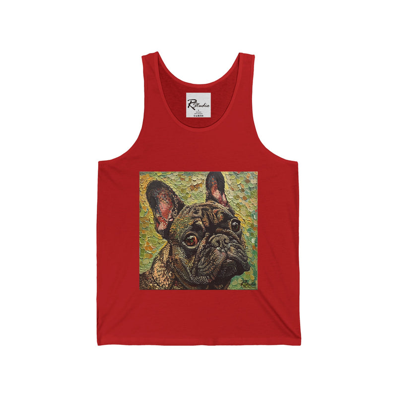 French Bulldog Fine Art Unisex Jersey Tank Top - Stylish & Comfortable