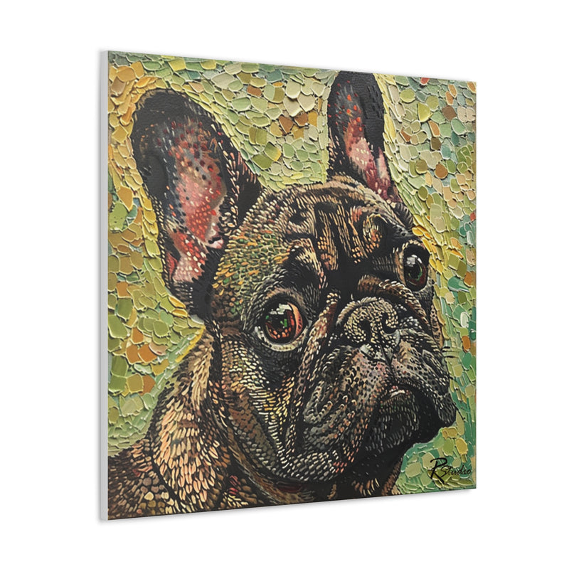 Colorful Fine Art French Bulldog Canvas Print - Multicolored Home Decor