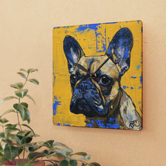 French Bulldog Acrylic Wall Clock - Fine Art Inspired Design