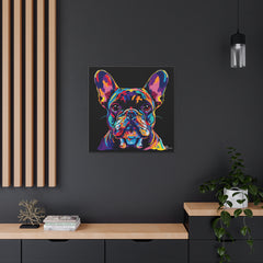 Colorful Pop Art French Bulldog Canvas Print - Multicolored Home Decor