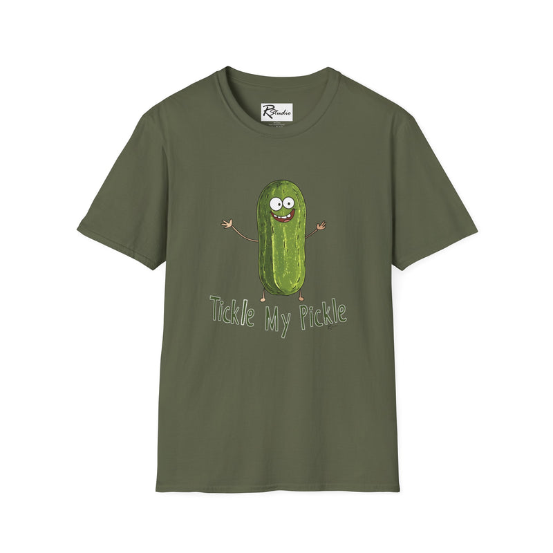 Naughty Nibbles Funny Adult Humor Cartoon Pickle Unisex Soft-Style T-Shirt