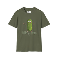 Naughty Nibbles Funny Adult Humor Cartoon Pickle Unisex Soft-Style T-Shirt