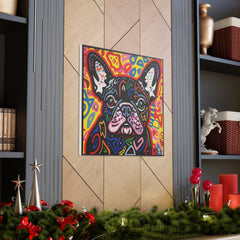 Colorful Modern Pop Art French Bulldog Canvas Print - Multicolored Home Decor