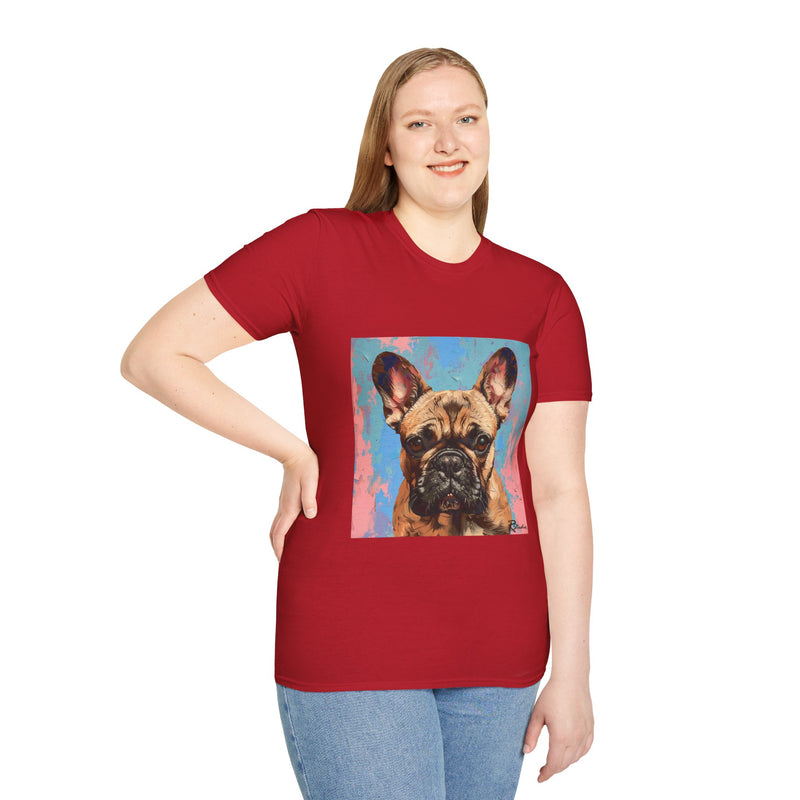 French Bulldog Fine Art Unisex Softstyle T-Shirt