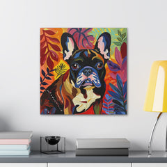 Colorful Fine Art French Bulldog Canvas Print - Multicolored Home Decor