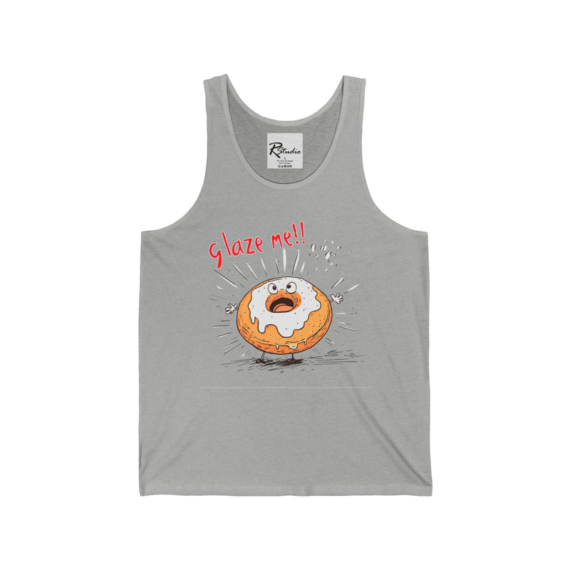 Naughty Nibbles Funny Adult Humor Glazed Donut  Unisex Soft-Style Tank Top