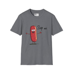 Naughty Nibbles Funny Adult Humor Cartoon Salami Unisex Soft-Style T-Shirt