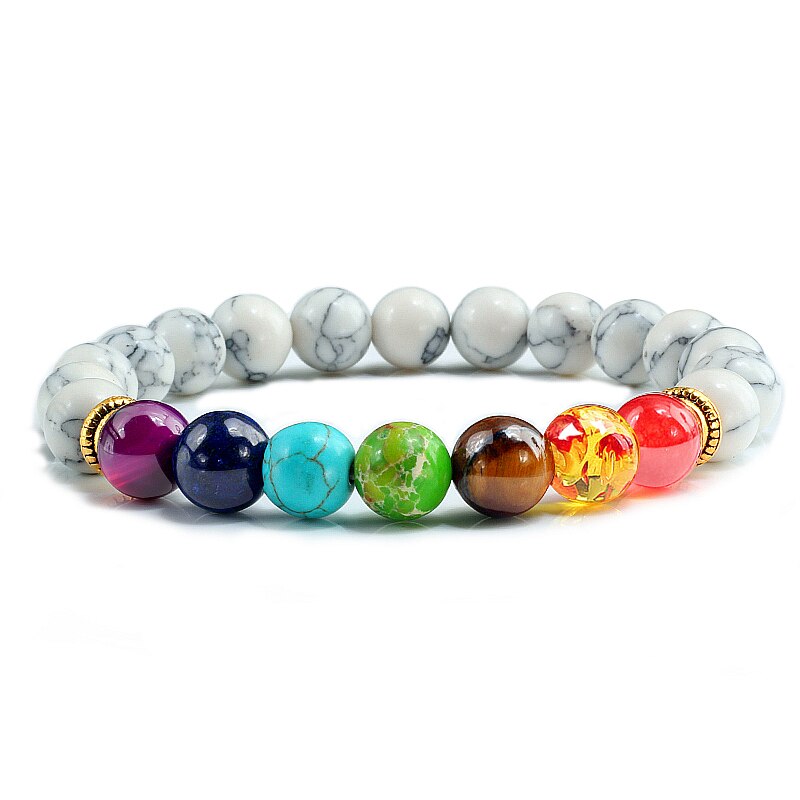 Reiki Chakra Bracelet Seven Healing Gemstone Beads